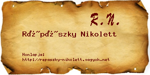 Répászky Nikolett névjegykártya