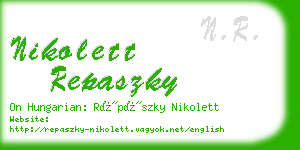 nikolett repaszky business card